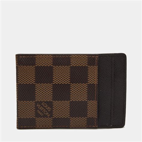 Louis Vuitton Damier Ebene Pince Card Holder w/ Money Clip